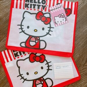 Hello Kitty Red and White Striped Bag Set